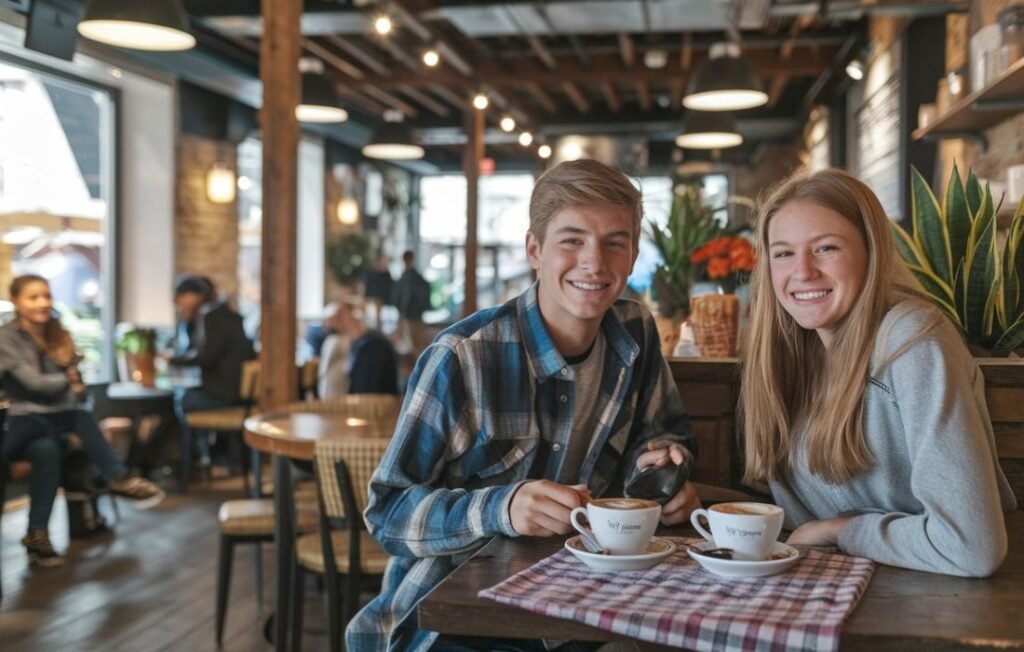 Teens Casual coffee date