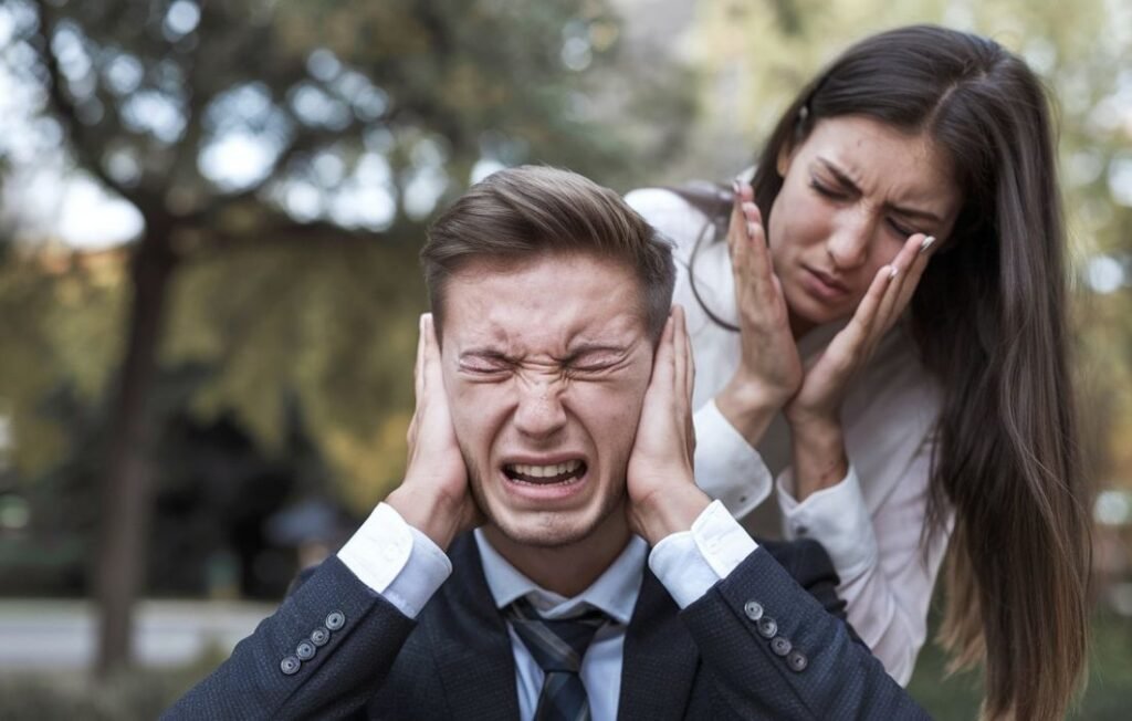 A couple irritated with each other